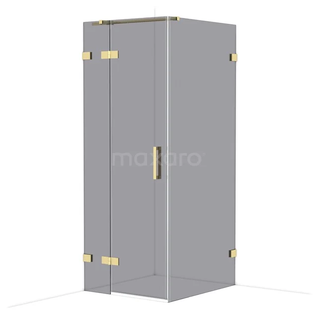 Diamond Douchecabine | 90x80 cm Glanzend lichtgoud Rookglas Draaideur Rechthoek CDB213509321GLG Diamond Douchecabine | 90x80 cm Glanzend lichtgoud Rookglas Draaideur Rechthoek CDB213509321GLG