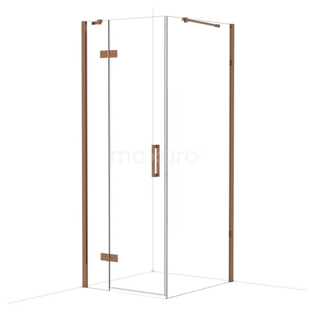 Diamond Douchecabine | 90x80 cm Glanzend koper Helder glas Draaideur Rechthoek CDB213509410GKP Diamond Douchecabine | 90x80 cm Glanzend koper Helder glas Draaideur Rechthoek CDB213509410GKP