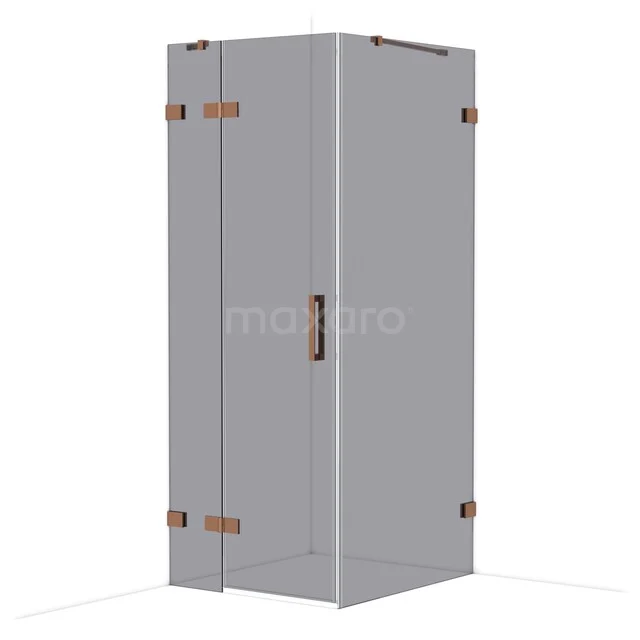 Diamond Douchecabine | 90x80 cm Glanzend koper Rookglas Draaideur Rechthoek CDB213509421GKP Diamond Douchecabine | 90x80 cm Glanzend koper Rookglas Draaideur Rechthoek CDB213509421GKP