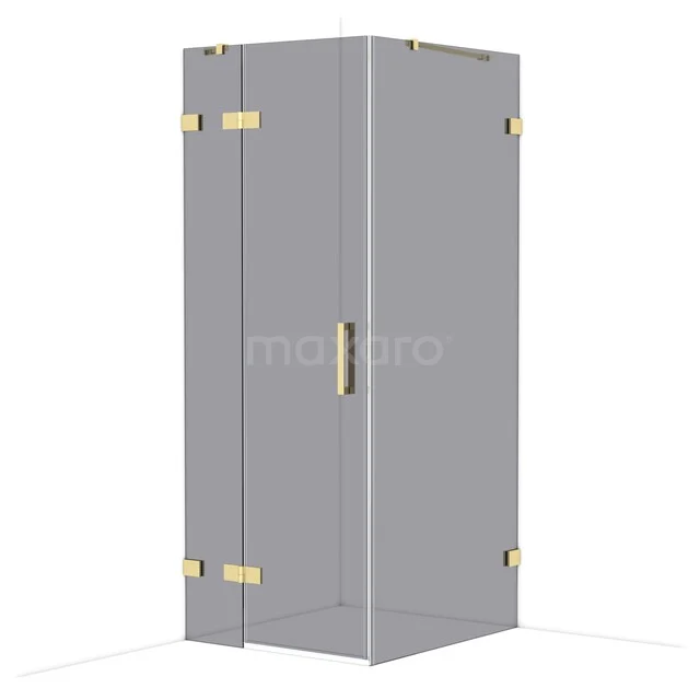 Diamond Douchecabine | 90x80 cm Glanzend lichtgoud Rookglas Draaideur Rechthoek CDB213509421GLG Diamond Douchecabine | 90x80 cm Glanzend lichtgoud Rookglas Draaideur Rechthoek CDB213509421GLG