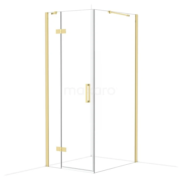Diamond Douchecabine | 100x80 cm Glanzend lichtgoud Helder glas Draaideur Rechthoek CDB213510410GLG Diamond Douchecabine | 100x80 cm Glanzend lichtgoud Helder glas Draaideur Rechthoek CDB213510410GLG