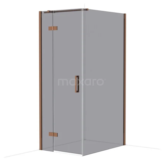 Diamond Douchecabine | 110x80 cm Glanzend koper Rookglas Draaideur Rechthoek CDB213511311GKP Diamond Douchecabine | 110x80 cm Glanzend koper Rookglas Draaideur Rechthoek CDB213511311GKP