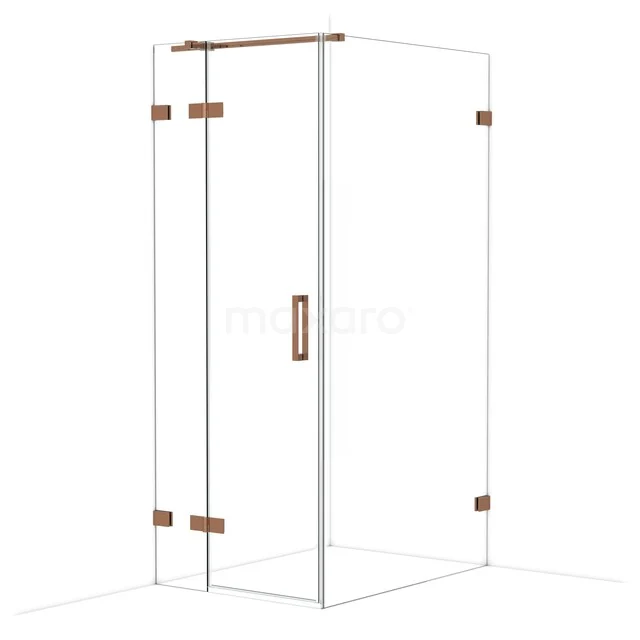 Duschkabine mit Klarglas, rostfreien Scharnieren und Design Haltegriff, perfekt für ein modernes Badezimmer.