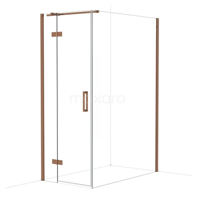 Diamond Douchecabine | 140x80 cm Glanzend koper Helder glas Draaideur Rechthoek CDB213514310GKP Diamond Douchecabine | 140x80 cm Glanzend koper Helder glas Draaideur Rechthoek CDB213514310GKP