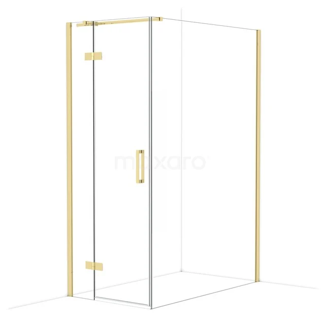 Diamond Douchecabine | 140x80 cm Glanzend lichtgoud Helder glas Draaideur Rechthoek CDB213514310GLG Diamond Douchecabine | 140x80 cm Glanzend lichtgoud Helder glas Draaideur Rechthoek CDB213514310GLG