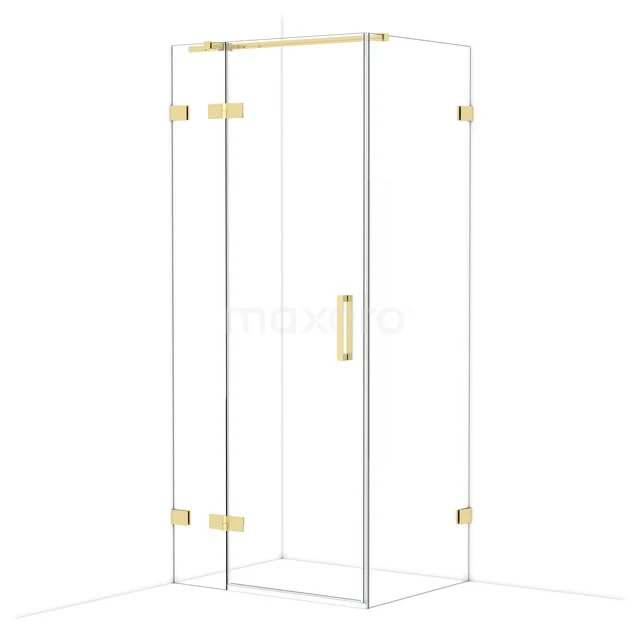 Diamond Douchecabine | 90x70 cm Glanzend lichtgoud Helder glas Draaideur Rechthoek CDB213607320GLG Diamond Douchecabine | 90x70 cm Glanzend lichtgoud Helder glas Draaideur Rechthoek CDB213607320GLG