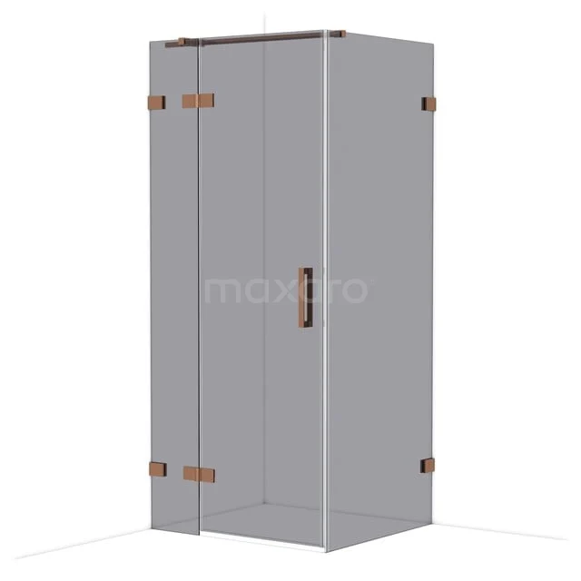 Diamond Douchecabine | 90x80 cm Glanzend koper Rookglas Draaideur Rechthoek CDB213608321GKP Diamond Douchecabine | 90x80 cm Glanzend koper Rookglas Draaideur Rechthoek CDB213608321GKP