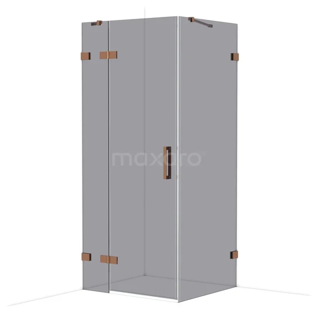 Diamond Douchecabine | 90x80 cm Glanzend koper Rookglas Draaideur Rechthoek CDB213608421GKP Diamond Douchecabine | 90x80 cm Glanzend koper Rookglas Draaideur Rechthoek CDB213608421GKP