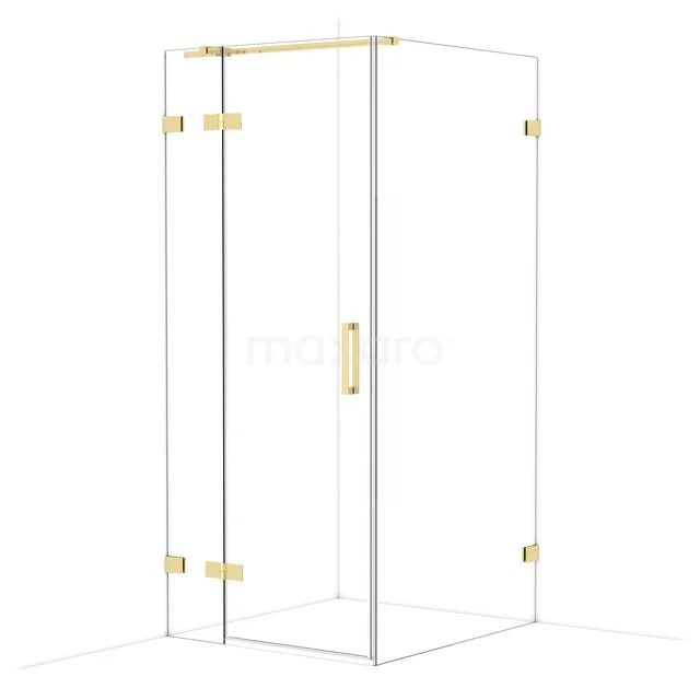 Diamond Douchecabine | 100x90 cm Glanzend lichtgoud Helder glas Draaideur Rechthoek CDB213610320GLG Diamond Douchecabine | 100x90 cm Glanzend lichtgoud Helder glas Draaideur Rechthoek CDB213610320GLG