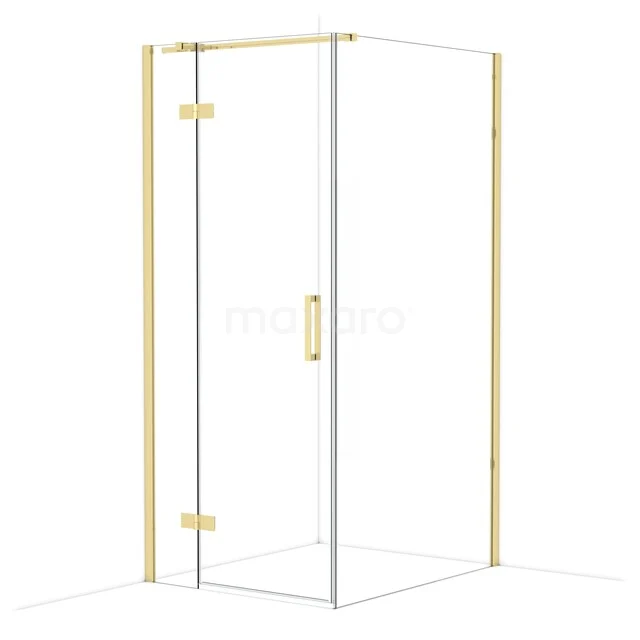 Diamond Douchecabine | 110x90 cm Glanzend lichtgoud Helder glas Draaideur Rechthoek CDB213611310GLG Diamond Douchecabine | 110x90 cm Glanzend lichtgoud Helder glas Draaideur Rechthoek CDB213611310GLG