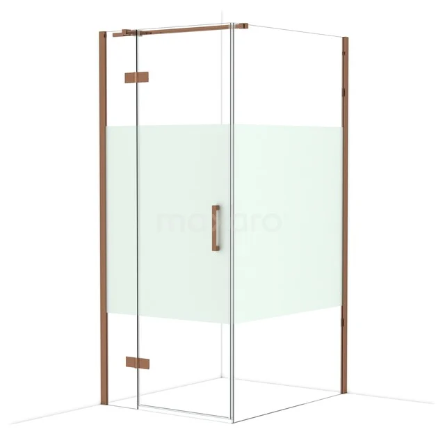 Glasene Duschkabine mit Eck-Einstieg, rostfreien Profilen und minimalistischem Design, ideal für moderne Bäder.