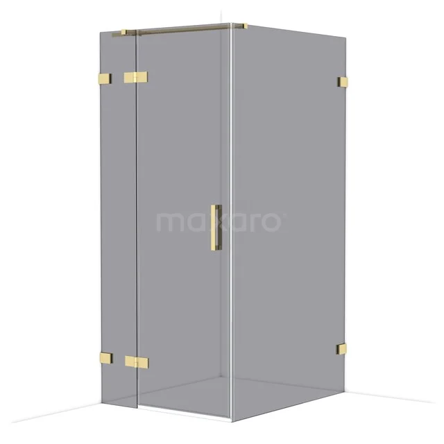 Diamond Douchecabine | 110x90 cm Glanzend lichtgoud Rookglas Draaideur Rechthoek CDB213611321GLG Diamond Douchecabine | 110x90 cm Glanzend lichtgoud Rookglas Draaideur Rechthoek CDB213611321GLG