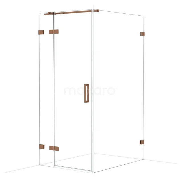 Diamond Douchecabine | 120x90 cm Glanzend koper Helder glas Draaideur Rechthoek CDB213612320GKP Diamond Douchecabine | 120x90 cm Glanzend koper Helder glas Draaideur Rechthoek CDB213612320GKP