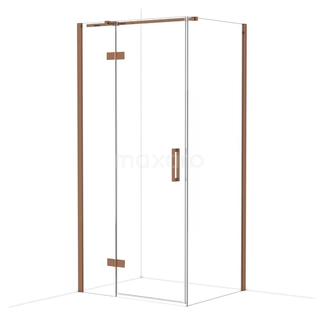 Diamond Douchecabine | 100x80 cm Glanzend koper Helder glas Draaideur Rechthoek CDB214608310GKP Diamond Douchecabine | 100x80 cm Glanzend koper Helder glas Draaideur Rechthoek CDB214608310GKP