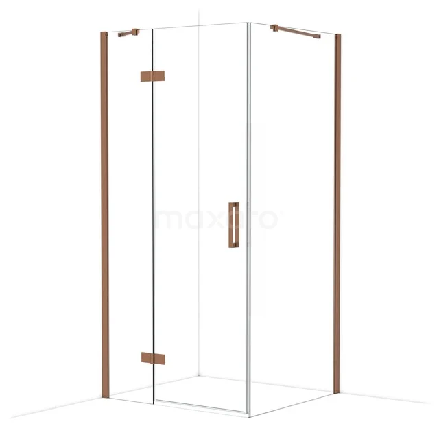 Diamond Douchecabine | 100x90 cm Glanzend koper Helder glas Draaideur Rechthoek CDB214609410GKP Diamond Douchecabine | 100x90 cm Glanzend koper Helder glas Draaideur Rechthoek CDB214609410GKP