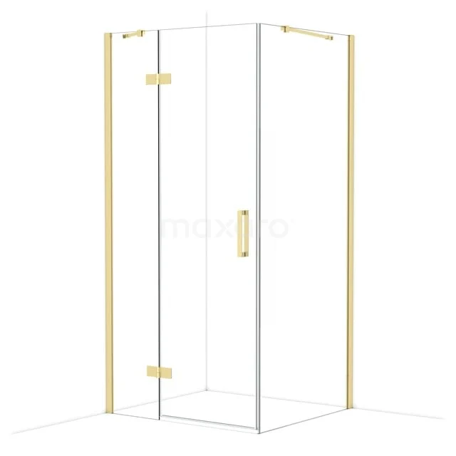 Diamond Douchecabine | 100x90 cm Glanzend lichtgoud Helder glas Draaideur Rechthoek CDB214609410GLG Diamond Douchecabine | 100x90 cm Glanzend lichtgoud Helder glas Draaideur Rechthoek CDB214609410GLG