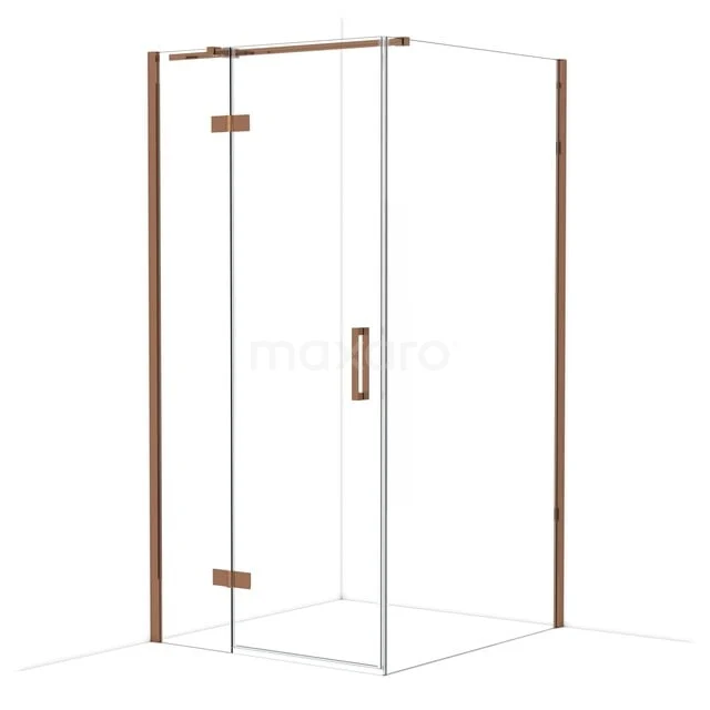 Diamond Douchecabine | 110x100 cm Glanzend koper Helder glas Draaideur Rechthoek CDB214611310GKP Diamond Douchecabine | 110x100 cm Glanzend koper Helder glas Draaideur Rechthoek CDB214611310GKP