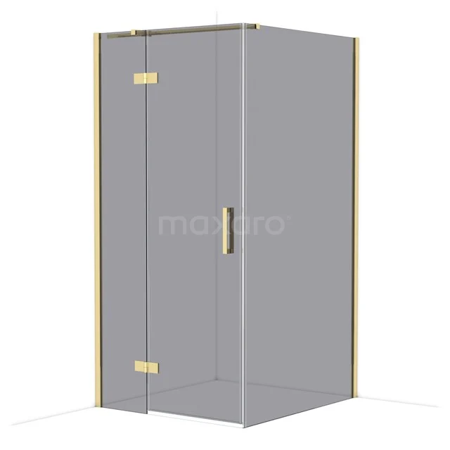 Diamond Douchecabine | 110x100 cm Glanzend lichtgoud Rookglas Draaideur Rechthoek CDB214611311GLG Diamond Douchecabine | 110x100 cm Glanzend lichtgoud Rookglas Draaideur Rechthoek CDB214611311GLG
