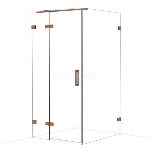 Diamond Douchecabine | 110x100 cm Glanzend koper Helder glas Draaideur Rechthoek CDB214611320GKP Diamond Douchecabine | 110x100 cm Glanzend koper Helder glas Draaideur Rechthoek CDB214611320GKP