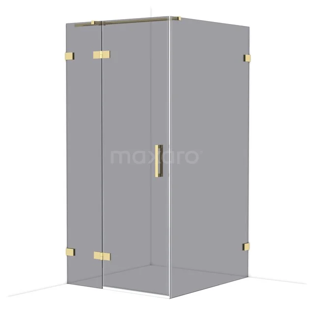 Diamond Douchecabine | 110x100 cm Glanzend lichtgoud Rookglas Draaideur Rechthoek CDB214611321GLG Diamond Douchecabine | 110x100 cm Glanzend lichtgoud Rookglas Draaideur Rechthoek CDB214611321GLG