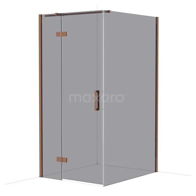 Diamond Douchecabine | 120x100 cm Glanzend koper Rookglas Draaideur Rechthoek CDB214612311GKP Diamond Douchecabine | 120x100 cm Glanzend koper Rookglas Draaideur Rechthoek CDB214612311GKP