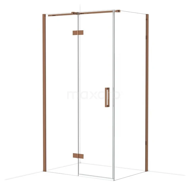 Diamond Douchecabine | 110x80 cm Glanzend koper Helder glas Draaideur Rechthoek CDB216508310GKP Diamond Douchecabine | 110x80 cm Glanzend koper Helder glas Draaideur Rechthoek CDB216508310GKP