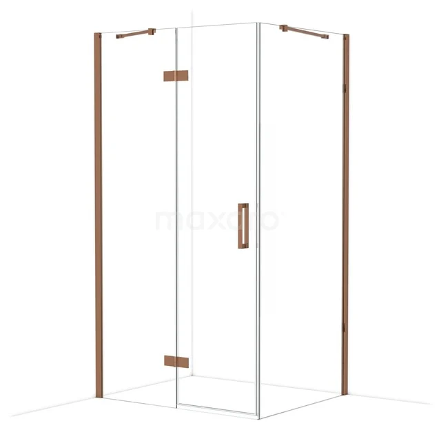 Diamond Douchecabine | 110x90 cm Glanzend koper Helder glas Draaideur Rechthoek CDB216509410GKP Diamond Douchecabine | 110x90 cm Glanzend koper Helder glas Draaideur Rechthoek CDB216509410GKP