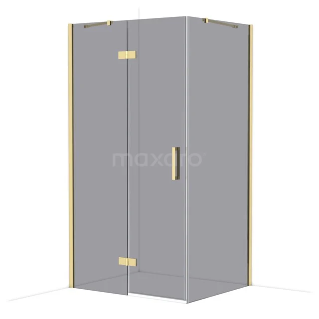 Diamond Douchecabine | 110x90 cm Glanzend lichtgoud Rookglas Draaideur Rechthoek CDB216509411GLG Diamond Douchecabine | 110x90 cm Glanzend lichtgoud Rookglas Draaideur Rechthoek CDB216509411GLG