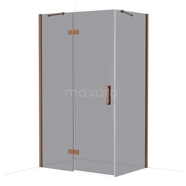 Diamond Douchecabine | 120x80 cm Glanzend koper Rookglas Draaideur Rechthoek CDB216608411GKP Diamond Douchecabine | 120x80 cm Glanzend koper Rookglas Draaideur Rechthoek CDB216608411GKP