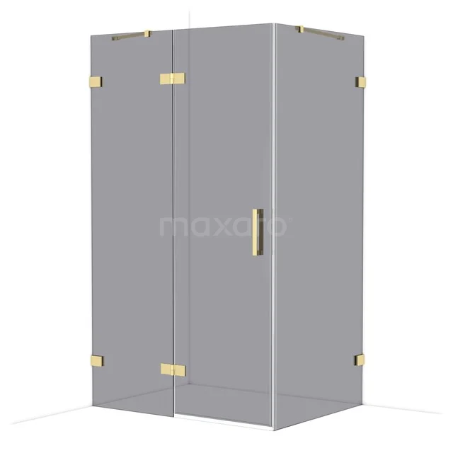 Diamond Douchecabine | 120x90 cm Glanzend lichtgoud Rookglas Draaideur Rechthoek CDB216609421GLG Diamond Douchecabine | 120x90 cm Glanzend lichtgoud Rookglas Draaideur Rechthoek CDB216609421GLG