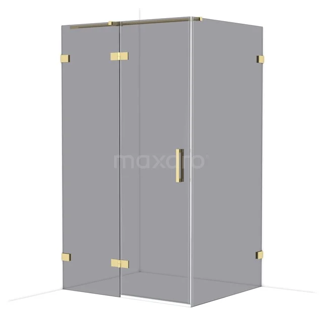 Diamond Douchecabine | 120x100 cm Glanzend lichtgoud Rookglas Draaideur Rechthoek CDB216610321GLG Diamond Douchecabine | 120x100 cm Glanzend lichtgoud Rookglas Draaideur Rechthoek CDB216610321GLG