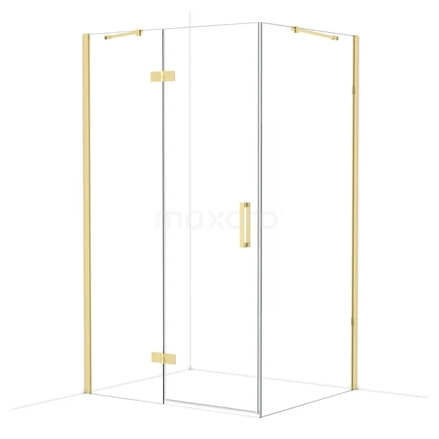 Diamond Douchecabine | 120x100 cm Glanzend lichtgoud Helder glas Draaideur Rechthoek CDB216610410GLG Diamond Douchecabine | 120x100 cm Glanzend lichtgoud Helder glas Draaideur Rechthoek CDB216610410GLG