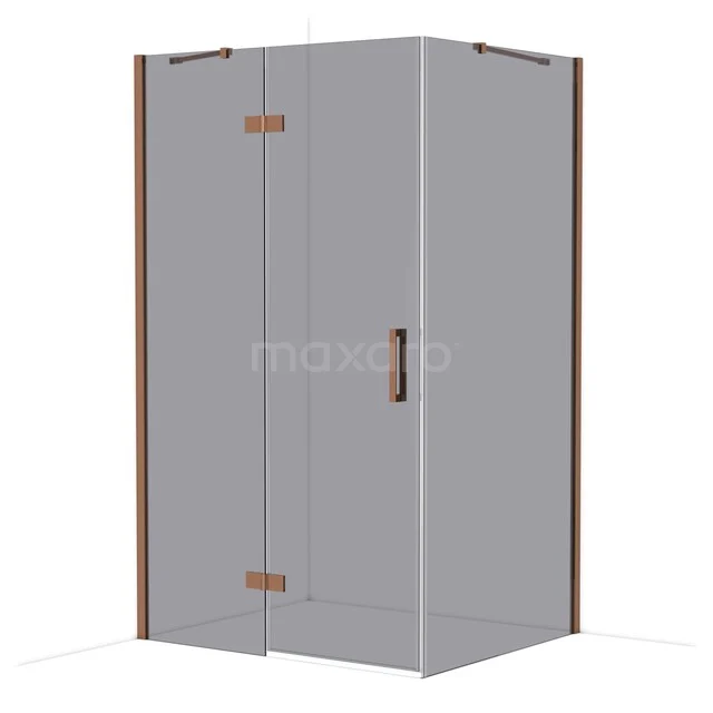 Diamond Douchecabine | 120x100 cm Glanzend koper Rookglas Draaideur Rechthoek CDB216610411GKP Diamond Douchecabine | 120x100 cm Glanzend koper Rookglas Draaideur Rechthoek CDB216610411GKP