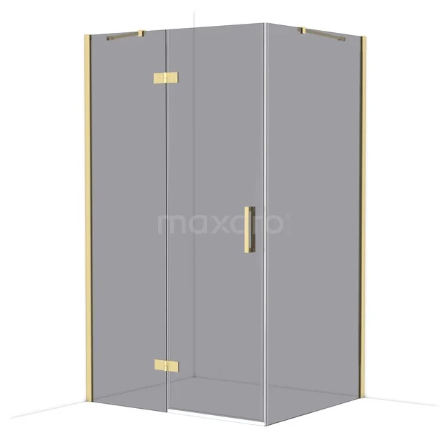 Diamond Douchecabine | 120x100 cm Glanzend lichtgoud Rookglas Draaideur Rechthoek CDB216610411GLG Diamond Douchecabine | 120x100 cm Glanzend lichtgoud Rookglas Draaideur Rechthoek CDB216610411GLG