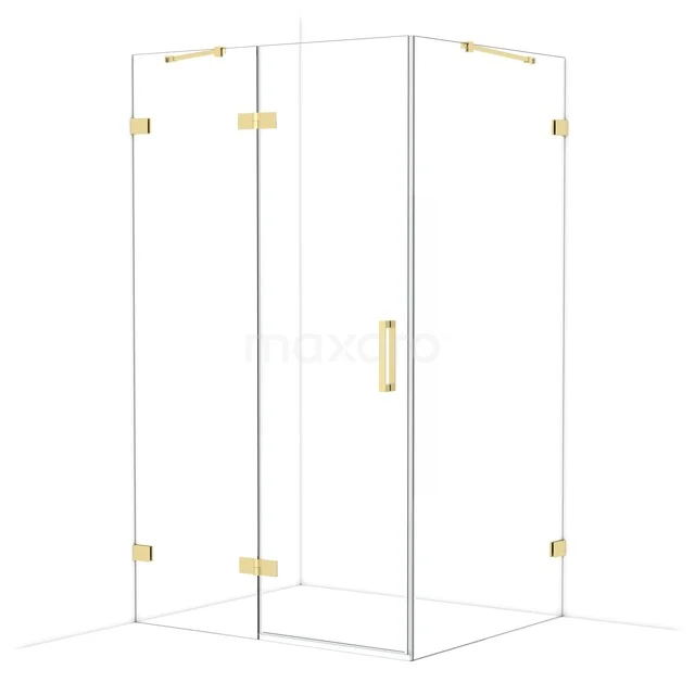 Diamond Douchecabine | 120x100 cm Glanzend lichtgoud Helder glas Draaideur Rechthoek CDB216610420GLG Diamond Douchecabine | 120x100 cm Glanzend lichtgoud Helder glas Draaideur Rechthoek CDB216610420GLG