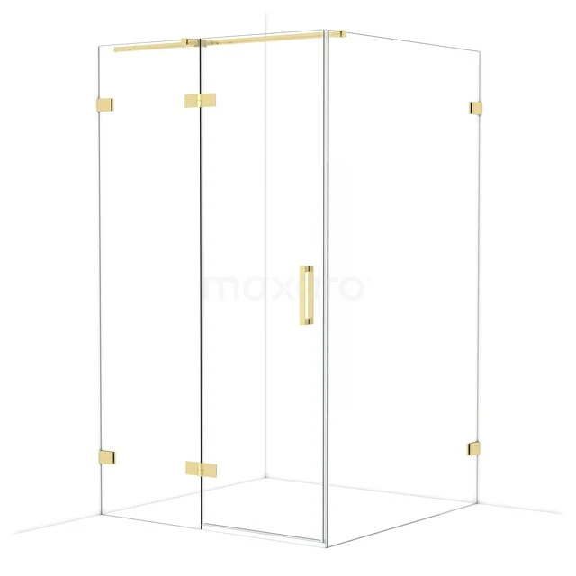Diamond Douchecabine | 120x120 cm Glanzend lichtgoud Helder glas Draaideur Vierkant CDB216612320GLG Diamond Douchecabine | 120x120 cm Glanzend lichtgoud Helder glas Draaideur Vierkant CDB216612320GLG