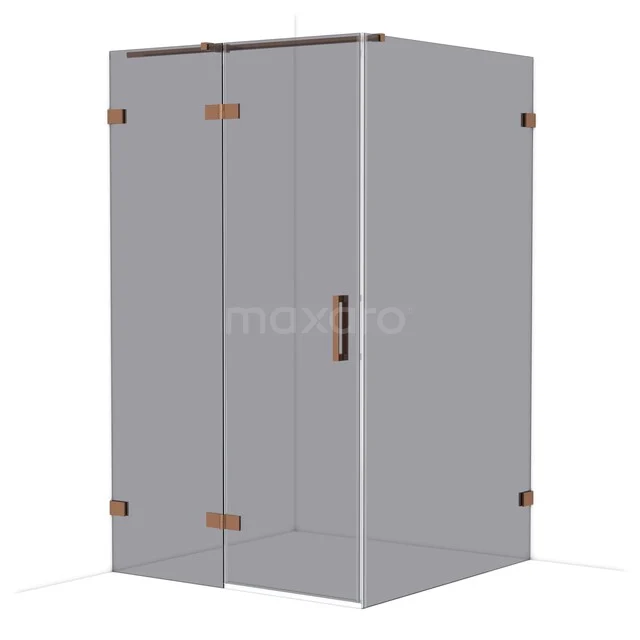 Diamond Douchecabine | 120x120 cm Glanzend koper Rookglas Draaideur Vierkant CDB216612321GKP Diamond Douchecabine | 120x120 cm Glanzend koper Rookglas Draaideur Vierkant CDB216612321GKP