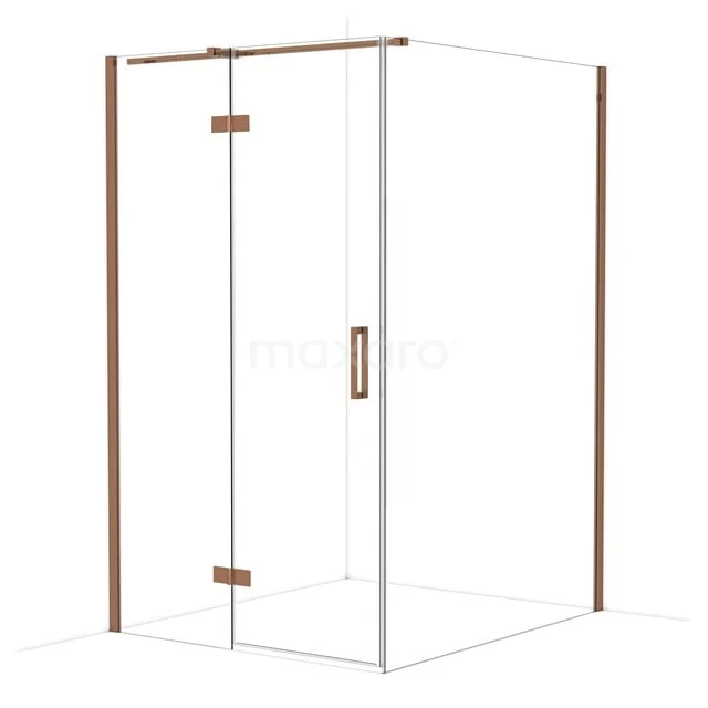 Diamond Douchecabine | 140x120 cm Glanzend koper Helder glas Draaideur Rechthoek CDB216614310GKP Diamond Douchecabine | 140x120 cm Glanzend koper Helder glas Draaideur Rechthoek CDB216614310GKP