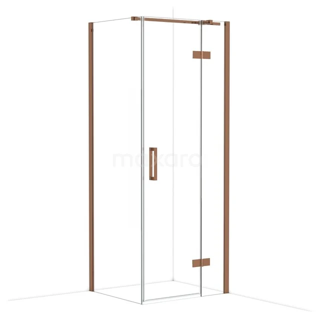 Duschkabine Diamond CDB223507310GKP Duschkabine mit Glastüren, Kupferdetails und minimalistischem Design. Perfekt für ein stilvolles Badezimmerupgrade.