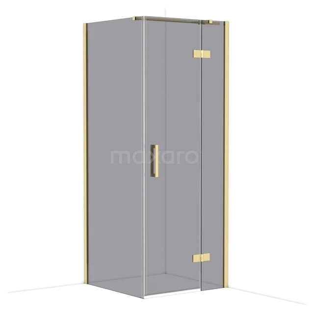 Diamond Douchecabine | 80x80 cm Glanzend lichtgoud Rookglas Draaideur Vierkant CDB223508311GLG Diamond Douchecabine | 80x80 cm Glanzend lichtgoud Rookglas Draaideur Vierkant CDB223508311GLG