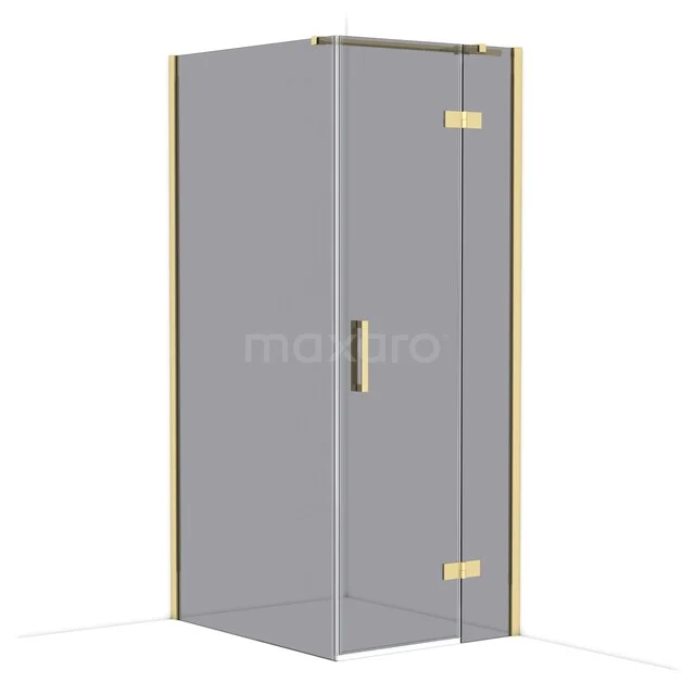 Diamond Douchecabine | 100x80 cm Glanzend lichtgoud Rookglas Draaideur Rechthoek CDB223510311GLG Diamond Douchecabine | 100x80 cm Glanzend lichtgoud Rookglas Draaideur Rechthoek CDB223510311GLG