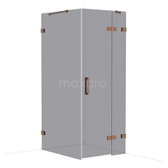 Diamond Douchecabine | 100x80 cm Glanzend koper Rookglas Draaideur Rechthoek CDB223510421GKP Diamond Douchecabine | 100x80 cm Glanzend koper Rookglas Draaideur Rechthoek CDB223510421GKP