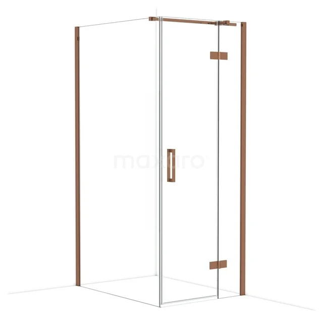 Duschkabine Diamond CDB223511310GKP Duschkabine mit Glaswänden, rosa-goldfarbigen Akzenten, klaren Linien und modernem Design, perfekt für ein stilvolles Badezimmer.