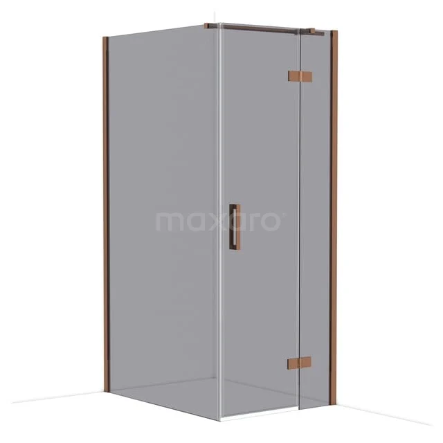 Diamond Douchecabine | 110x80 cm Glanzend koper Rookglas Draaideur Rechthoek CDB223511311GKP Diamond Douchecabine | 110x80 cm Glanzend koper Rookglas Draaideur Rechthoek CDB223511311GKP