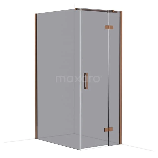 Diamond Douchecabine | 120x80 cm Glanzend koper Rookglas Draaideur Rechthoek CDB223512311GKP Diamond Douchecabine | 120x80 cm Glanzend koper Rookglas Draaideur Rechthoek CDB223512311GKP