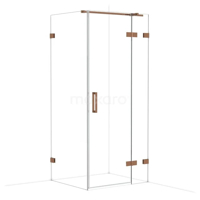 Diamond Douchecabine | 90x80 cm Glanzend koper Helder glas Draaideur Rechthoek CDB223608320GKP Diamond Douchecabine | 90x80 cm Glanzend koper Helder glas Draaideur Rechthoek CDB223608320GKP