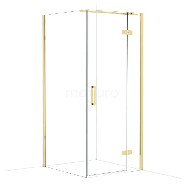 Diamond Douchecabine | 100x90 cm Glanzend lichtgoud Helder glas Draaideur Rechthoek CDB223610310GLG Diamond Douchecabine | 100x90 cm Glanzend lichtgoud Helder glas Draaideur Rechthoek CDB223610310GLG