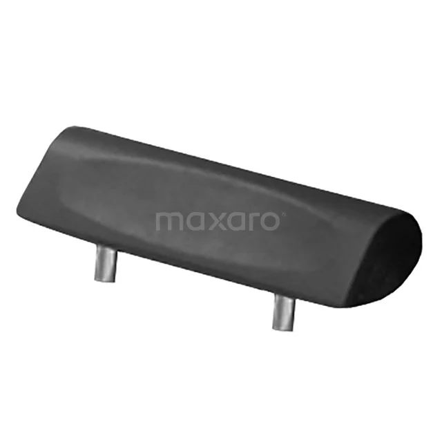 Schwarze, ergonomische Badstütze aus flexiblem Gummi für maximalen Komfort; ideal für moderne Bäder.