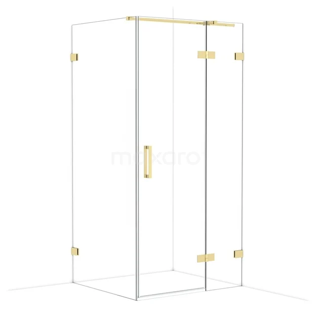 Diamond Douchecabine | 100x90 cm Glanzend lichtgoud Helder glas Draaideur Rechthoek CDB224609320GLG Diamond Douchecabine | 100x90 cm Glanzend lichtgoud Helder glas Draaideur Rechthoek CDB224609320GLG