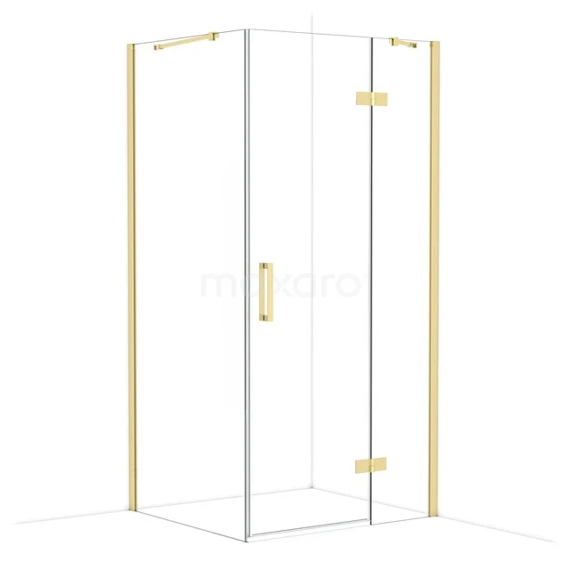 Diamond Douchecabine | 100x90 cm Glanzend lichtgoud Helder glas Draaideur Rechthoek CDB224609410GLG Diamond Douchecabine | 100x90 cm Glanzend lichtgoud Helder glas Draaideur Rechthoek CDB224609410GLG